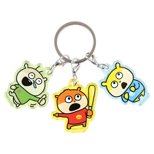 3チャームキーホルダー　こねずみ