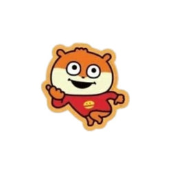 キャラクターステッカー　スタジオUG　こねずみ　がってんしょうちっ