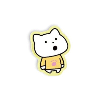 キャラクターステッカー　スタジオUG　さえないこねこ　ぽぅっ