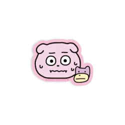 キャラクターステッカー　スタジオUG　考えすぎ ぴこちゃん　フェイス1