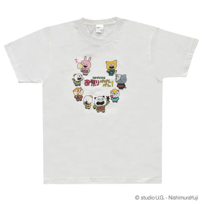 お祭りぺぺんぺん!　Tシャツ　ホワイト