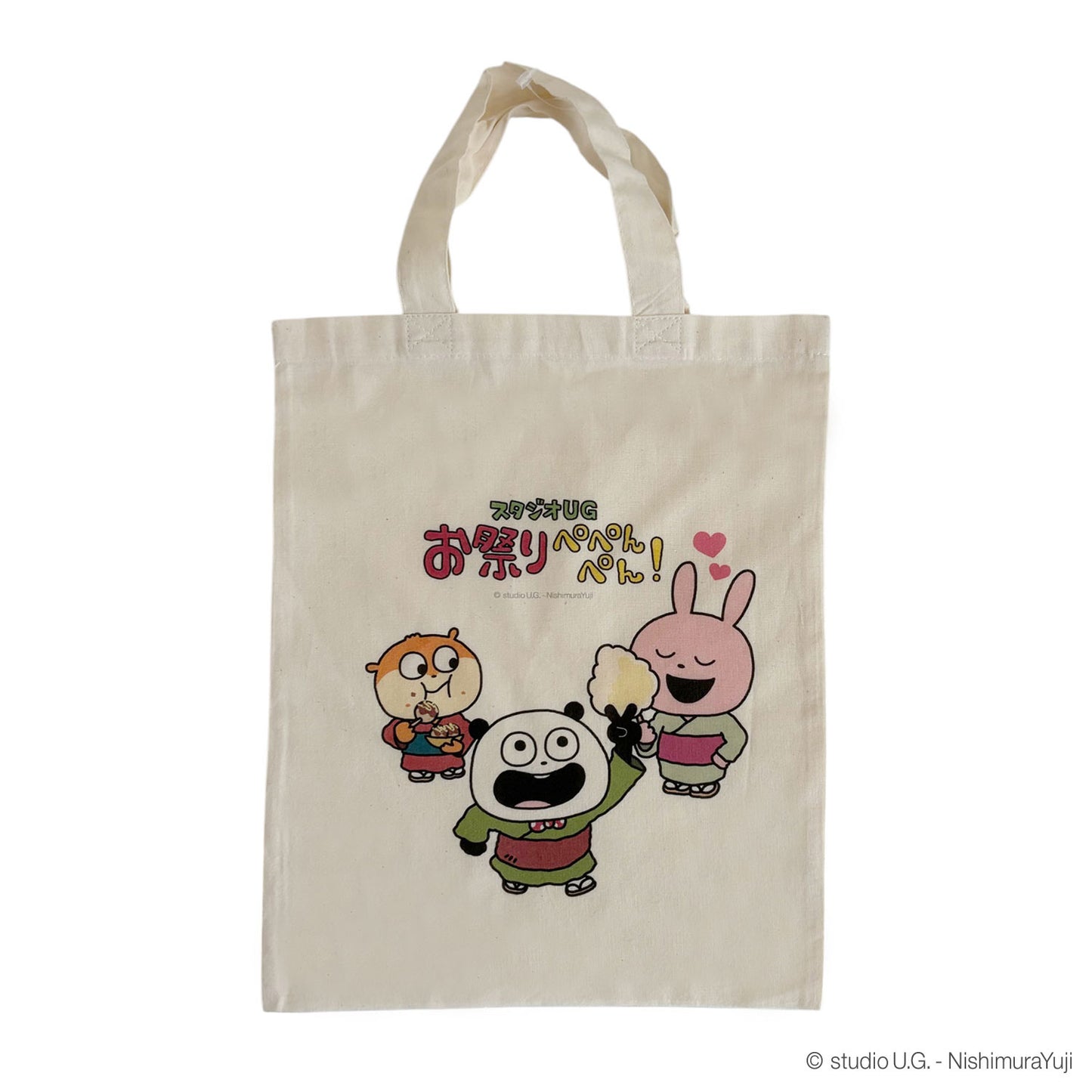 お祭りぺぺんぺん!　ミニトートバッグ　アップ