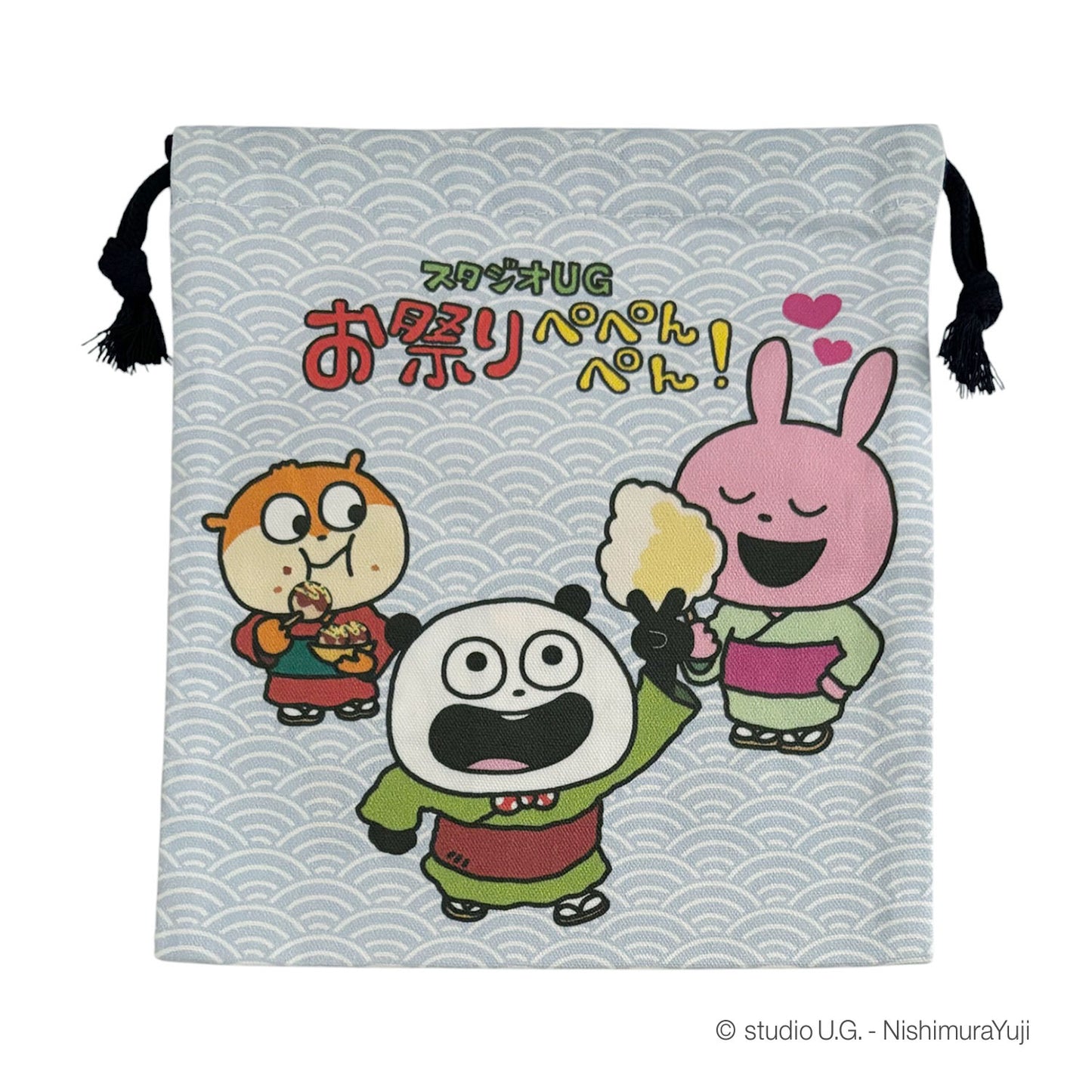 お祭りぺぺんぺん!　巾着　アップ