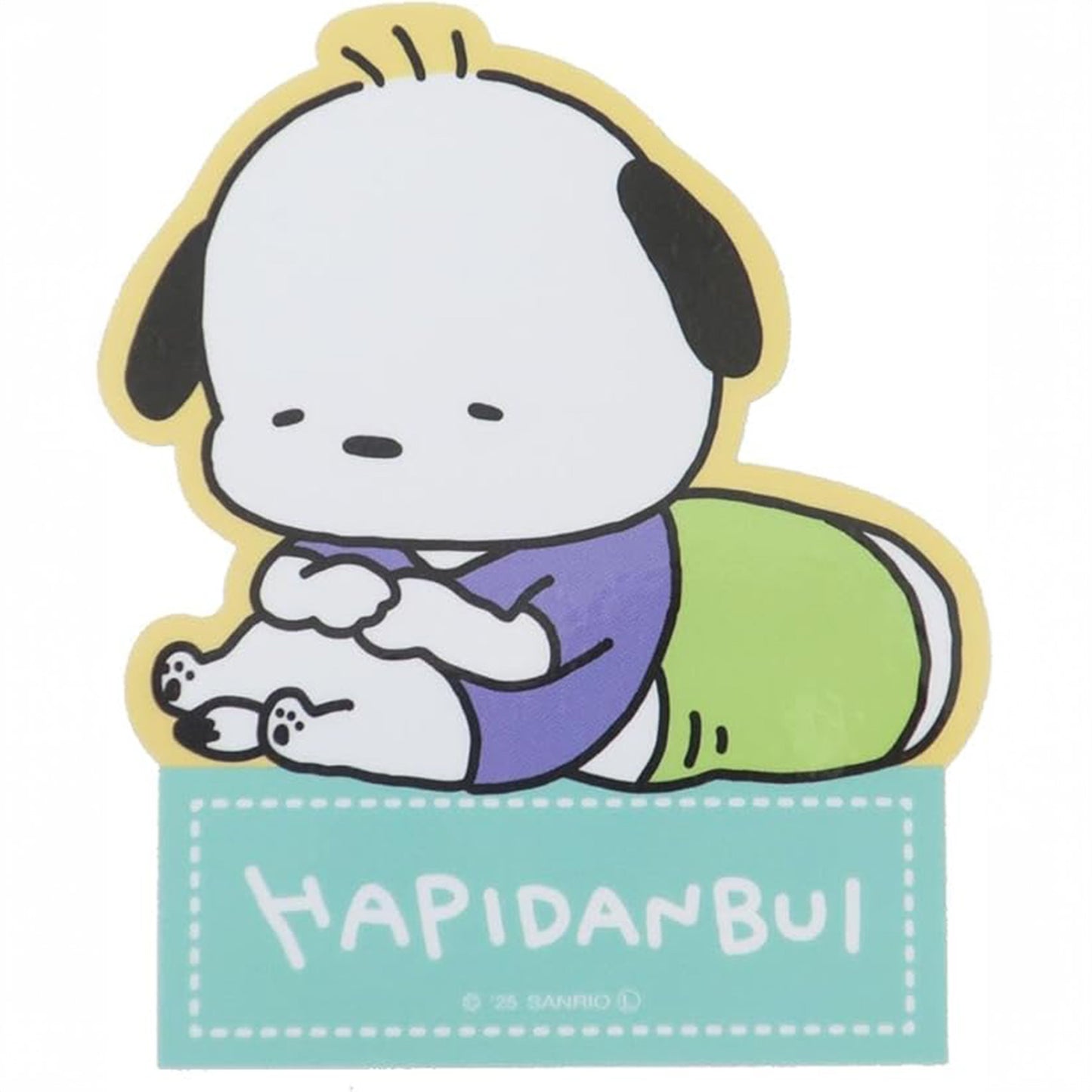 にしむらゆうじ×はぴだんぶい　キャラクターステッカー　リラックス　ポチャッコ