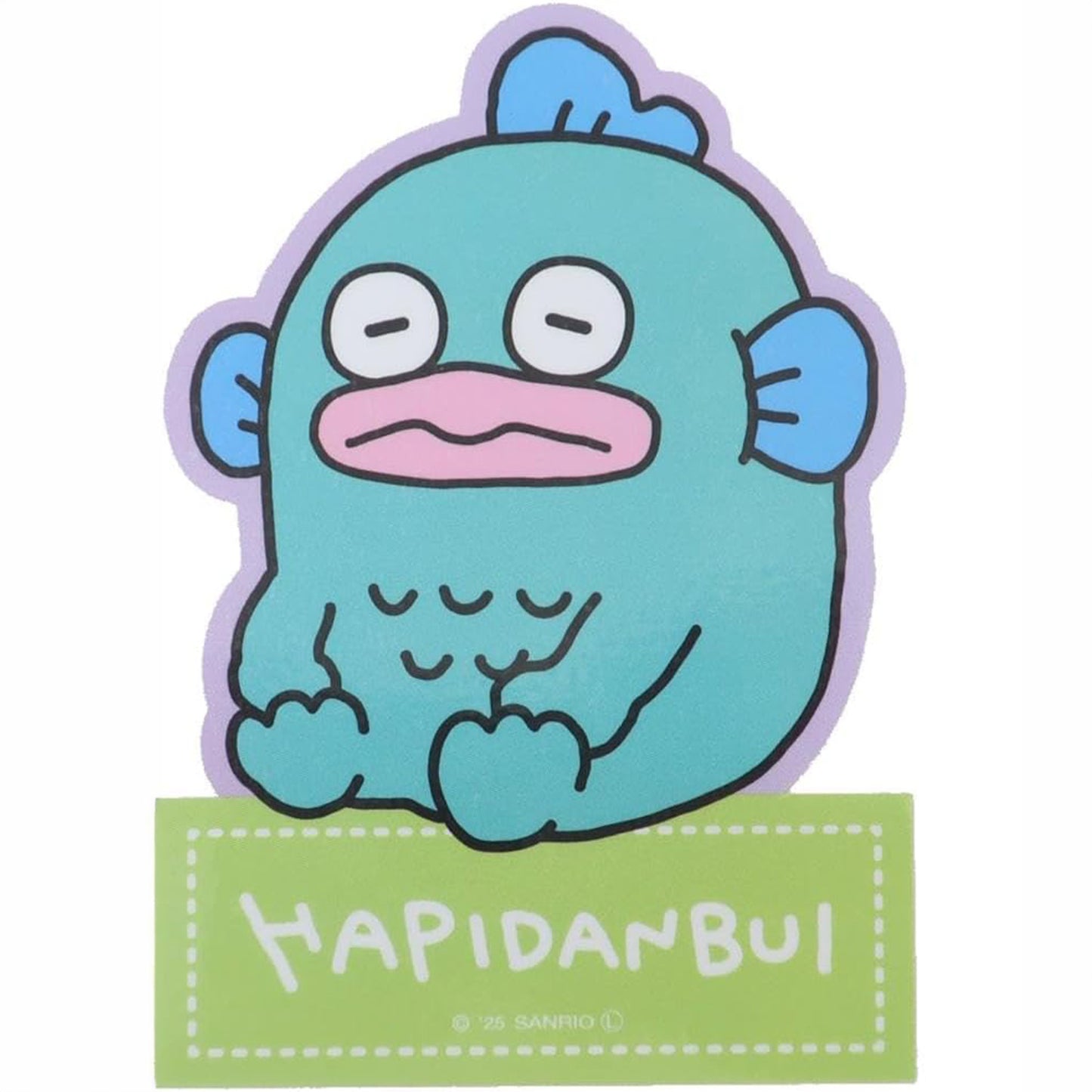 にしむらゆうじ×はぴだんぶい　キャラクターステッカー　リラックス　ハンギョドン