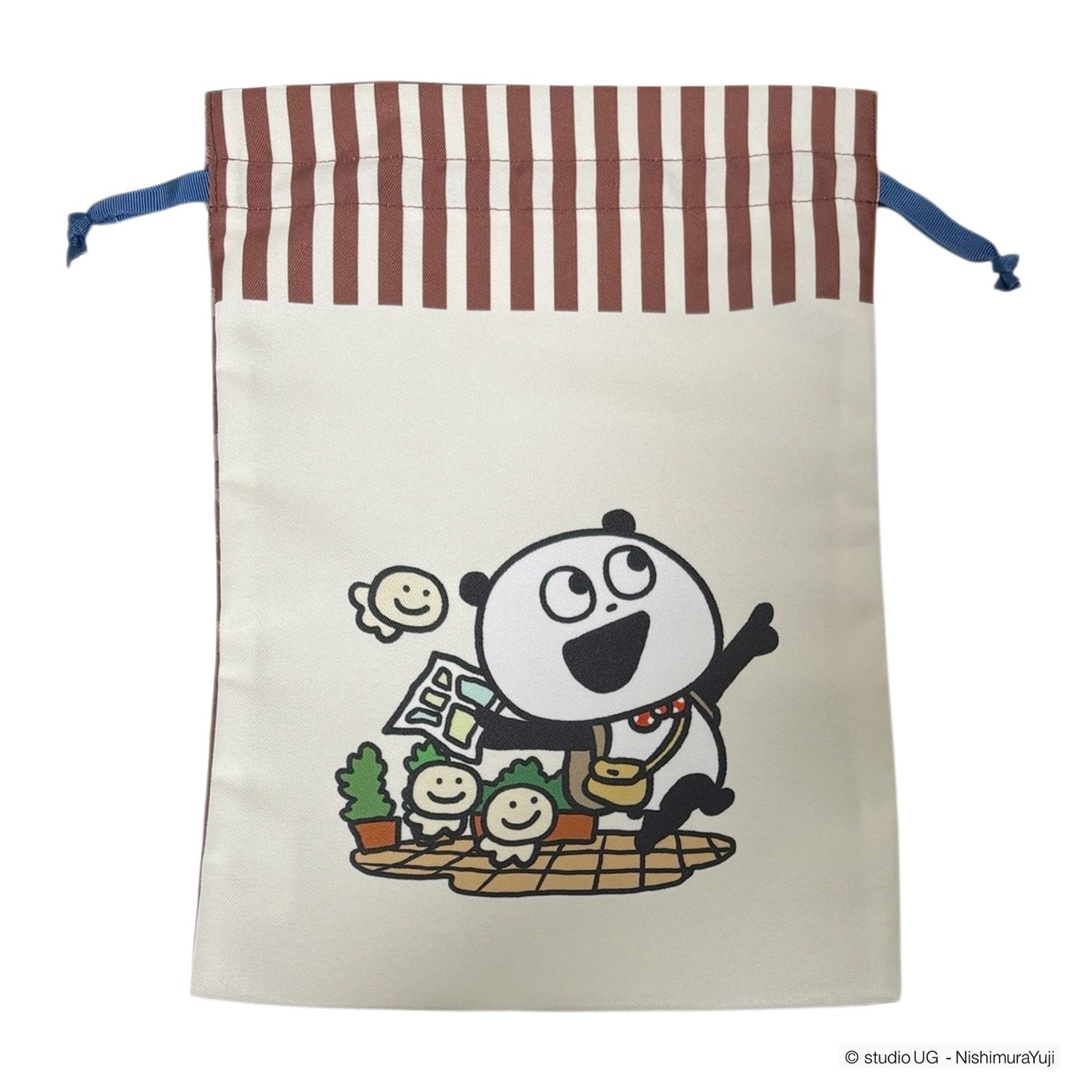 トラベル巾着L　スタジオUG「旅するごきげんぱんだ」