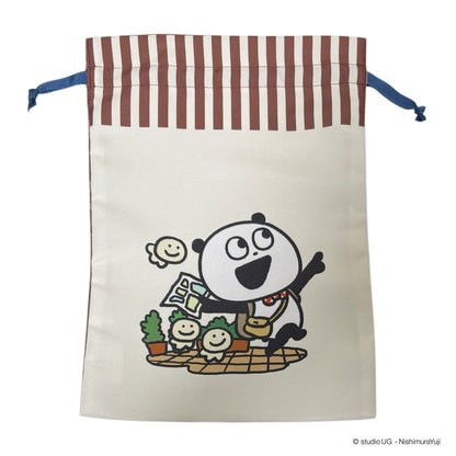 トラベル巾着L　スタジオUG「旅するごきげんぱんだ」
