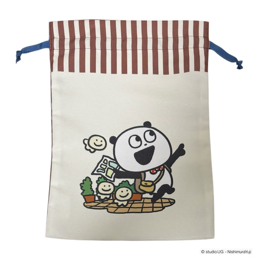 トラベル巾着L　スタジオUG「旅するごきげんぱんだ」