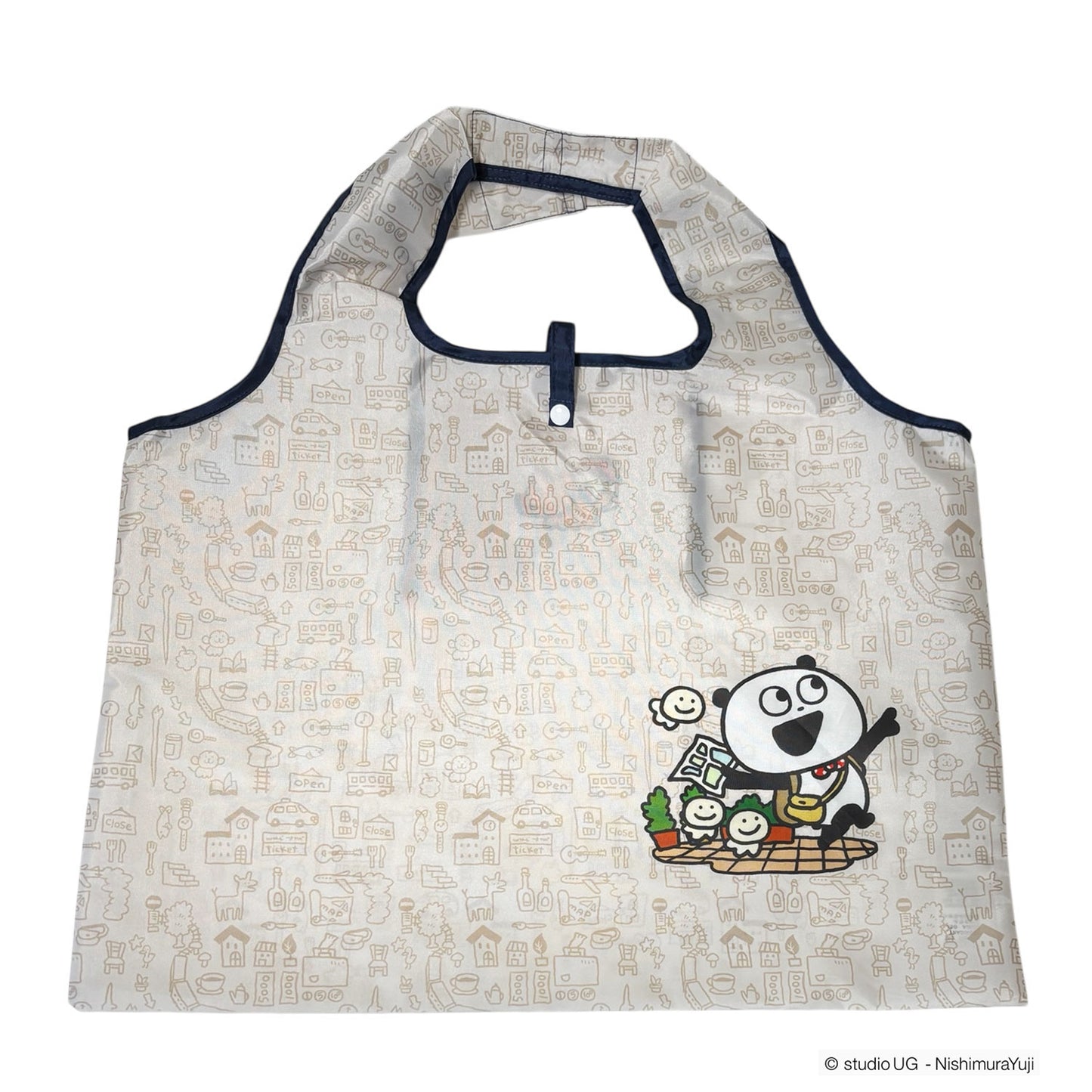 ショッピングバッグA　スタジオUG「旅するごきげんぱんだ」