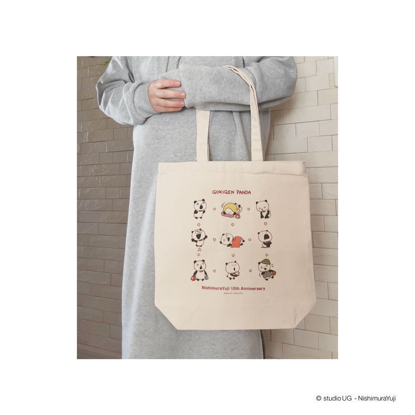 トートバッグ　スタジオUG　ごきげんぱんだ　NishimuraYuji 10th Anniv