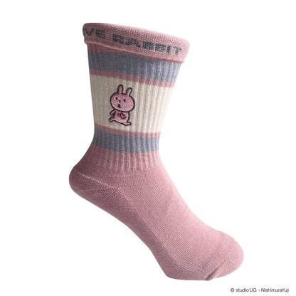 カラフルラインソックス　ラブラビット