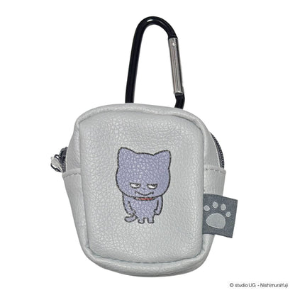 カラビナ付きミニポーチ　スタジオUG　わるめのねこ