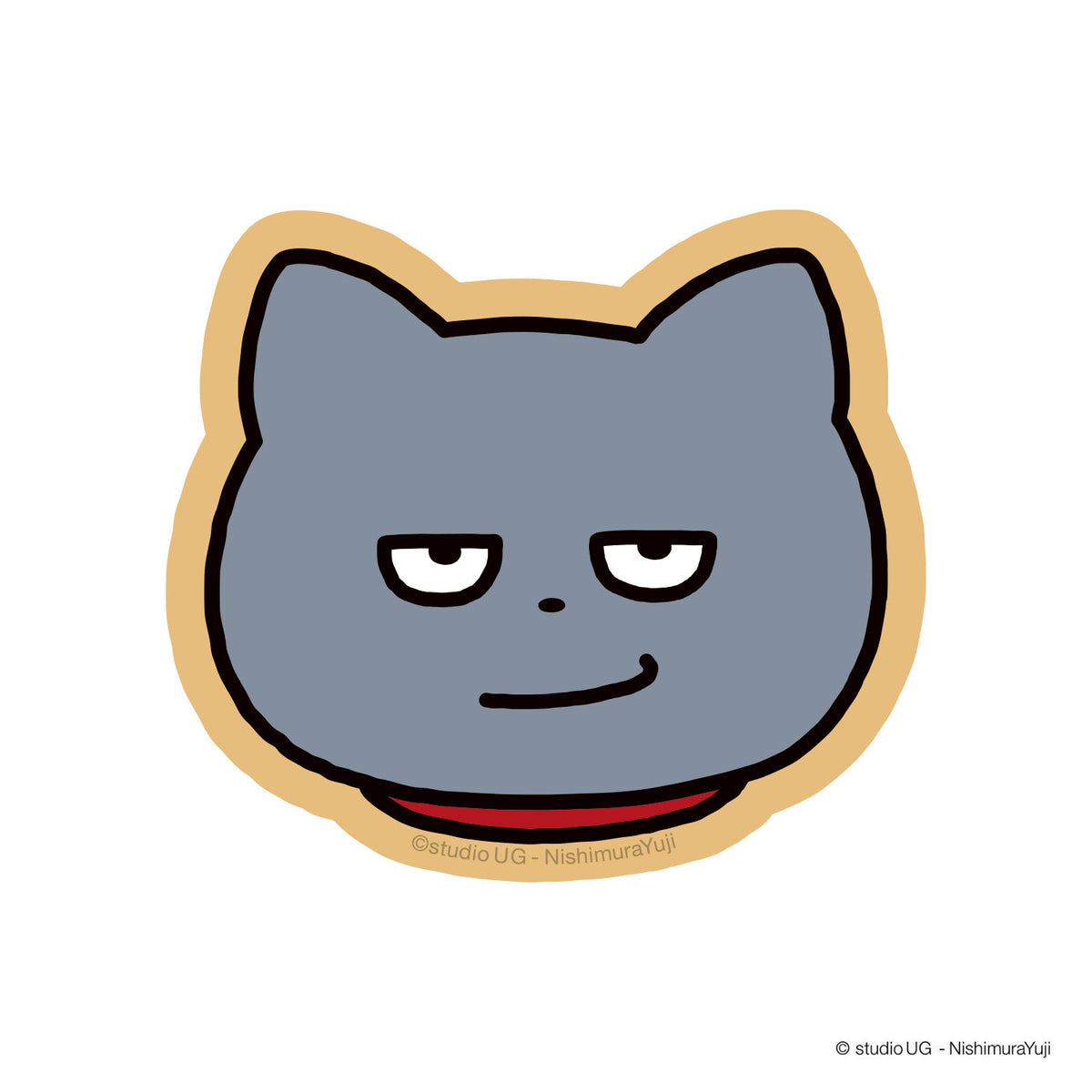 キャラクターステッカー　スタジオUG　わるめのねこ　フェイスYE