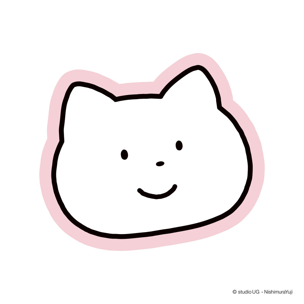 キャラクターステッカー　スタジオUG　さえないこねこ　フェイスPK