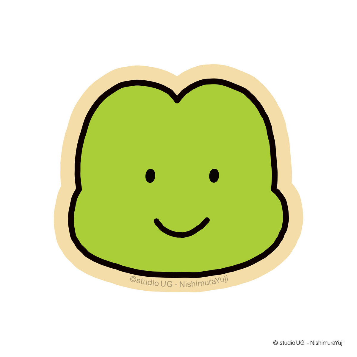 キャラクターステッカー　スタジオUG　ぽけぽけかえる　フェイスYE