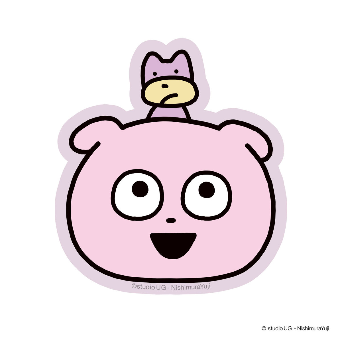 キャラクターステッカー　スタジオUG　考えすぎ ぴこちゃん　フェイスPU