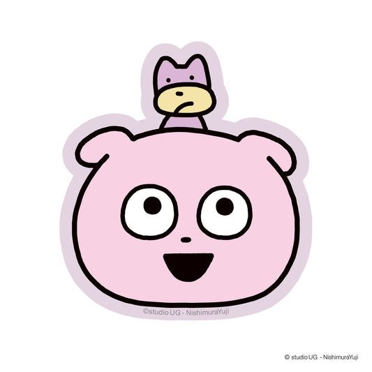 キャラクターステッカー　スタジオUG　考えすぎ ぴこちゃん　フェイスPU