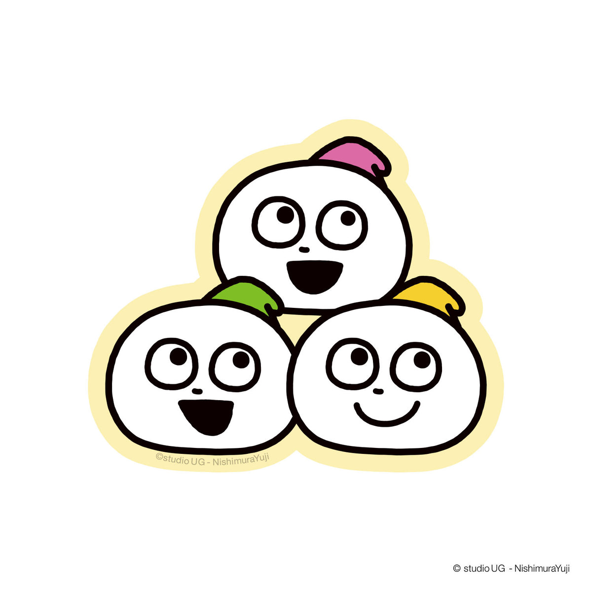 キャラクターステッカー　スタジオUG　こびと　フェイスLYE
