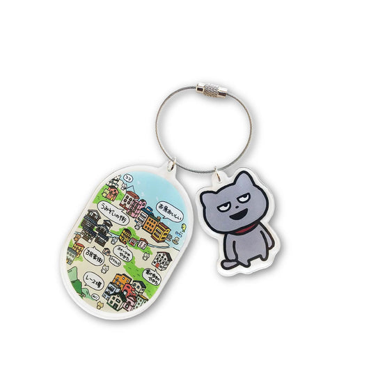 どうぶつ国アクリルキーホルダー　わるめのねこ