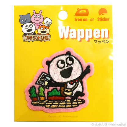 シールワッペン　ごきげんぱんだ