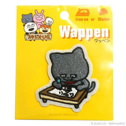 シールワッペン　わるめのねこ